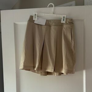 Lady Hagen Tan Pleated Golf Skort